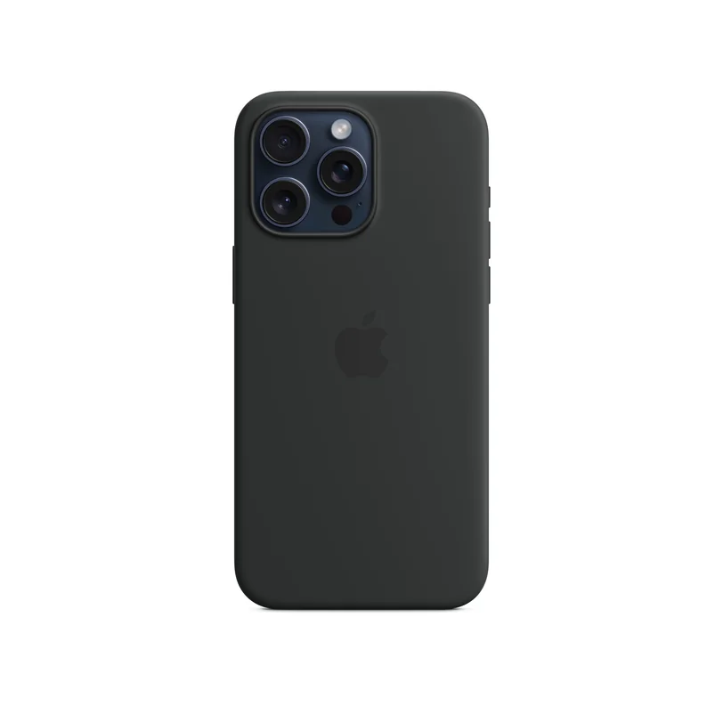 iPhone 15 Pro Max coque silicone MagSafe — Noir