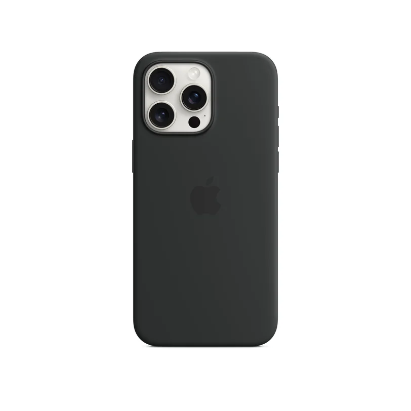 iPhone 15 Pro Max coque silicone MagSafe — Noir
