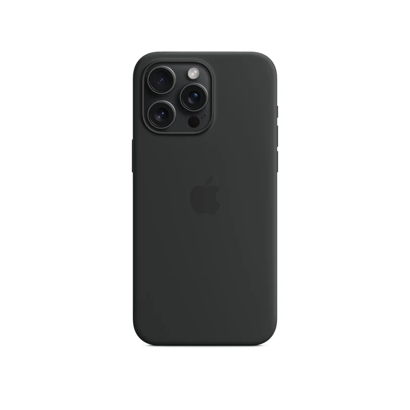 iPhone 15 Pro Max coque silicone MagSafe — Noir