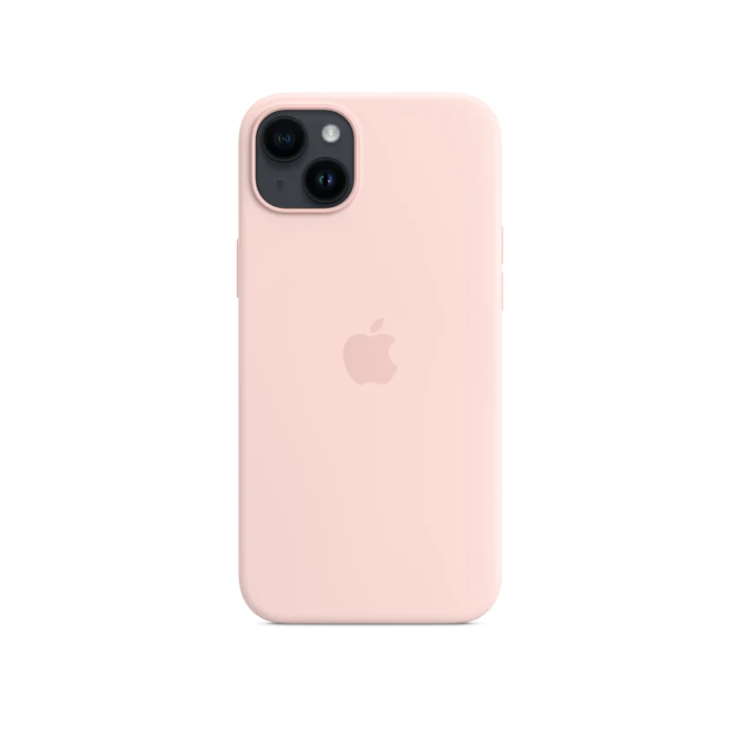 iPhone 14 Plus coque silicone MagSafe - Chalk — Rose