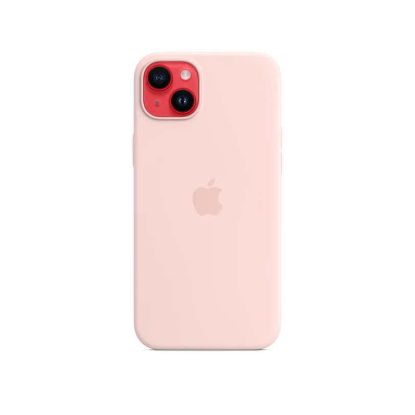 iPhone 14 Plus coque silicone MagSafe - Chalk — Rose