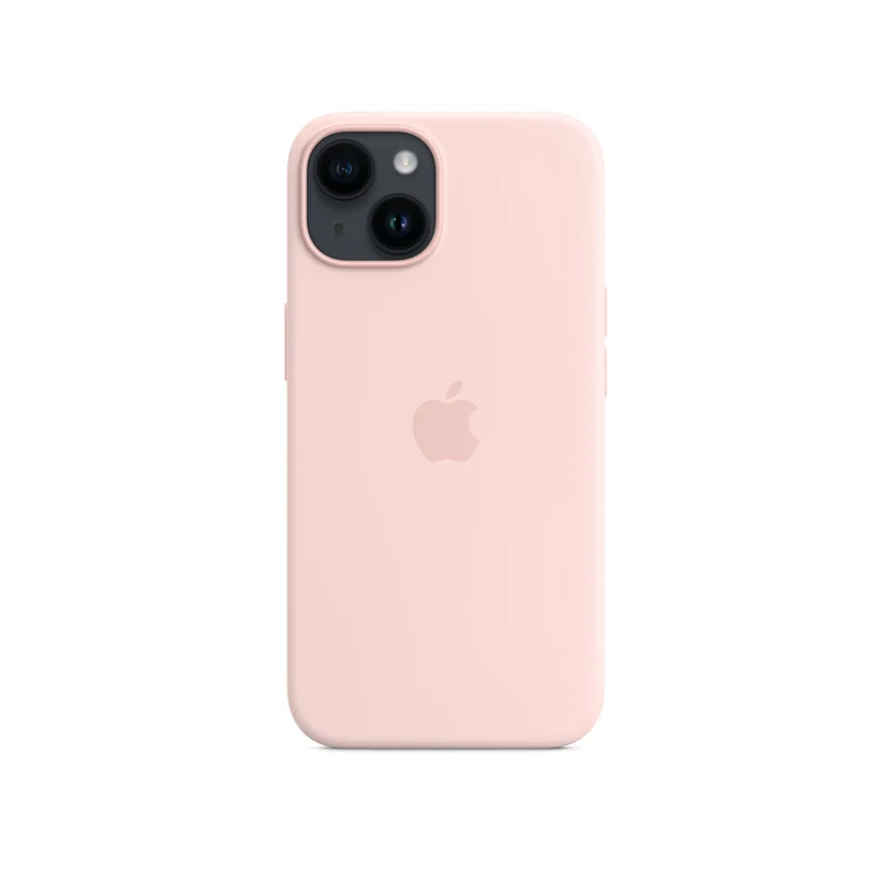iPhone 14 coque silicone MagSafe - Chalk — Rose
