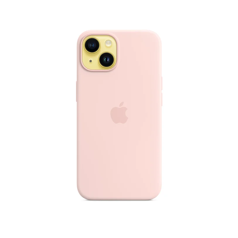 iPhone 14 coque silicone MagSafe - Chalk — Rose