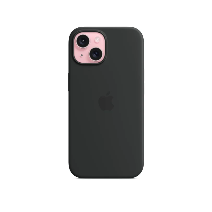 iPhone 15 coque silicone MagSafe — Noir
