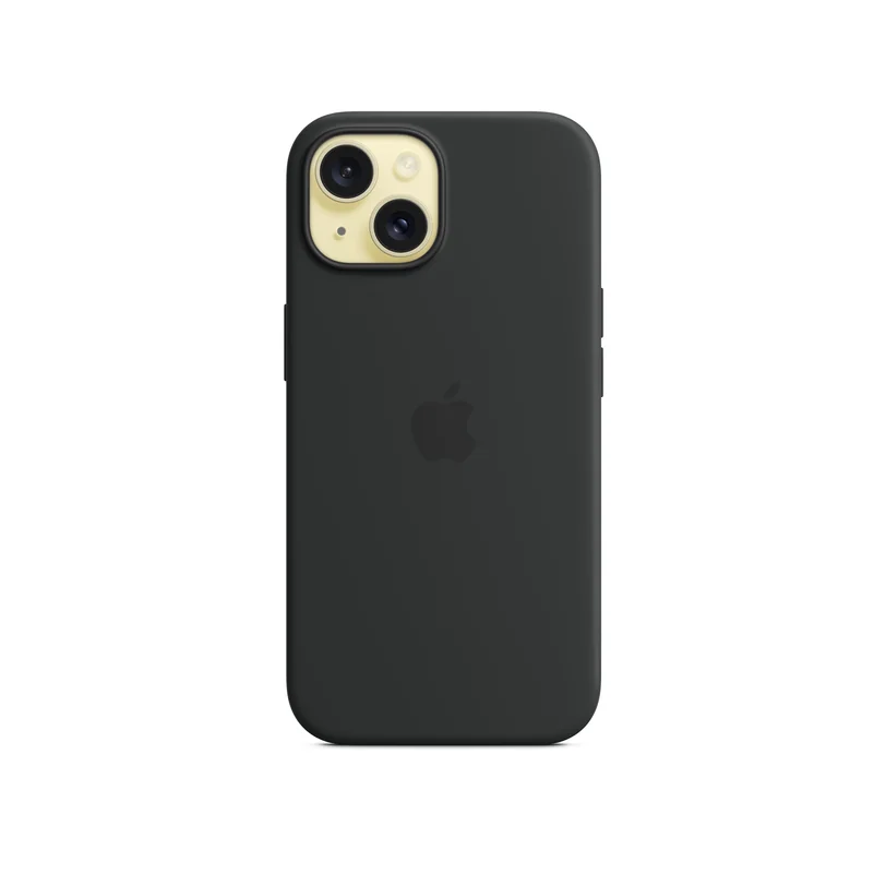 iPhone 15 coque silicone MagSafe — Noir