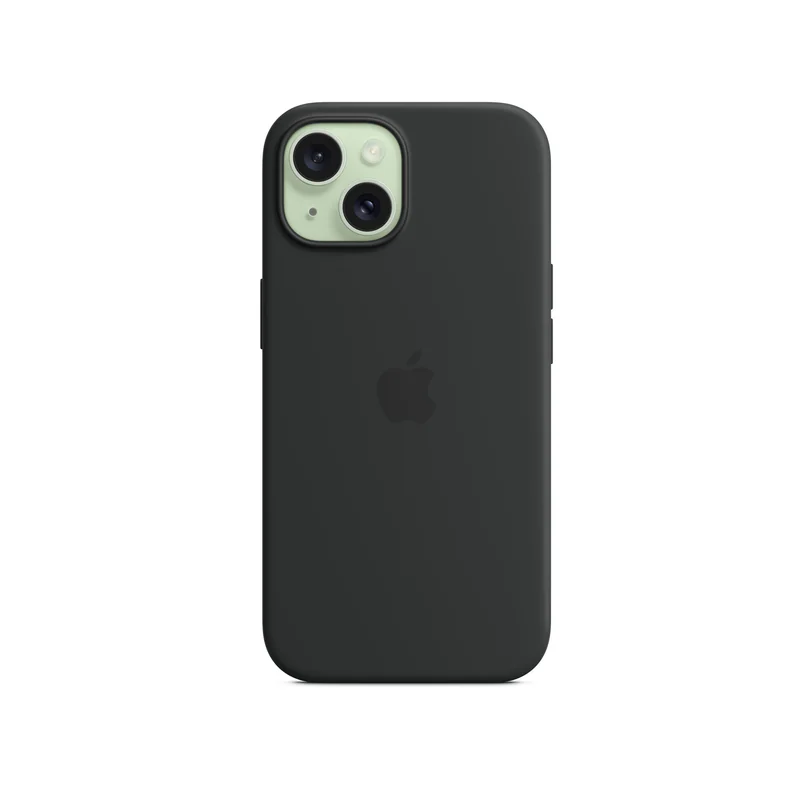 iPhone 15 coque silicone MagSafe — Noir