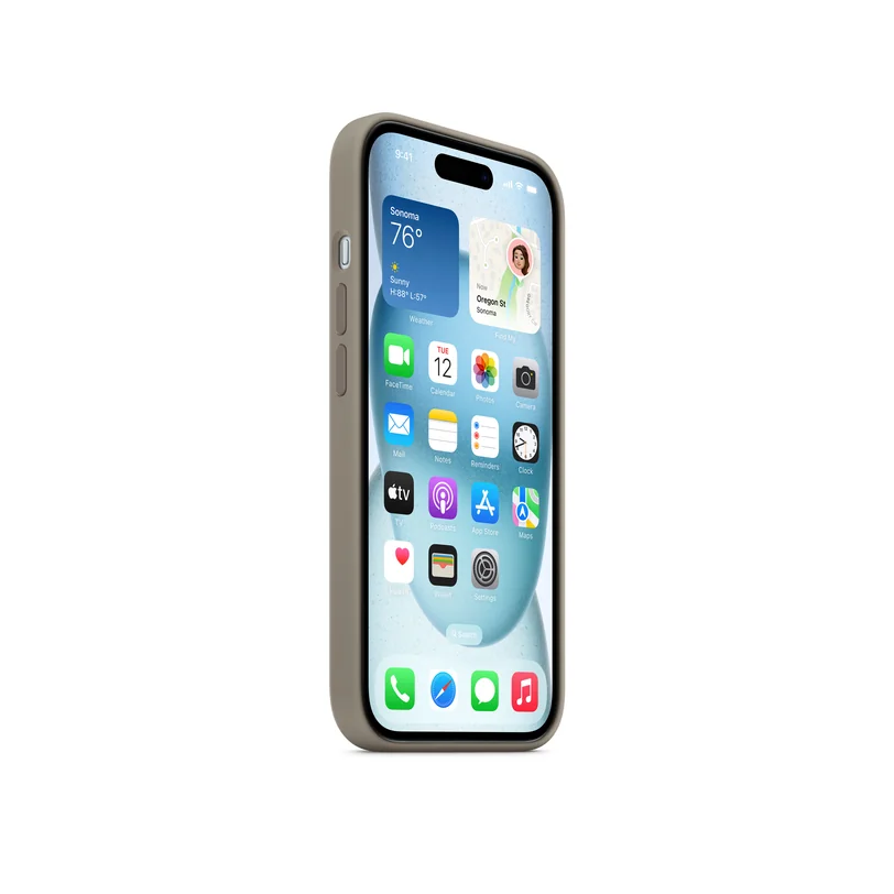 iPhone 15 coque silicone MagSafe Clay