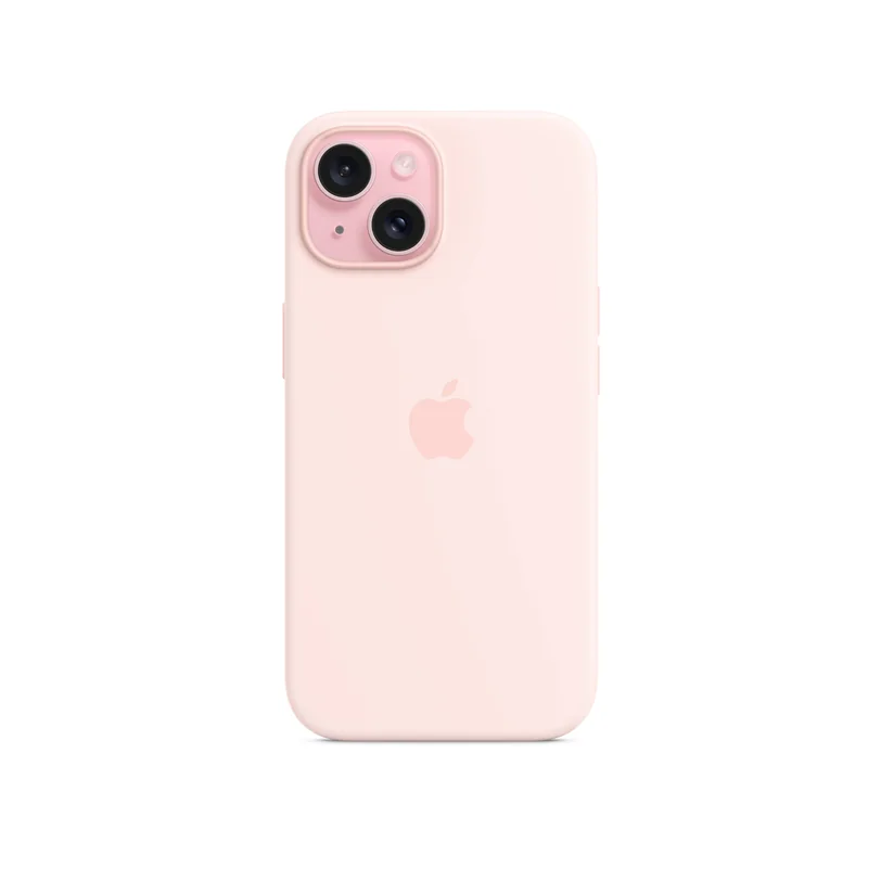 iPhone 15 coque silicone MagSafe Light — Rose