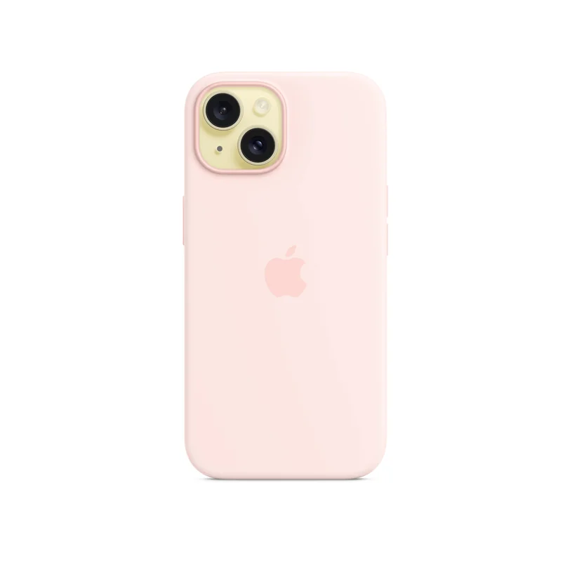 iPhone 15 coque silicone MagSafe Light — Rose