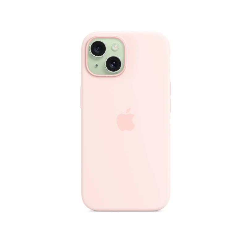 iPhone 15 coque silicone MagSafe Light — Rose
