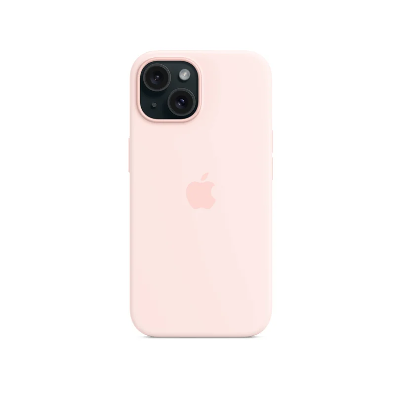 iPhone 15 coque silicone MagSafe Light — Rose