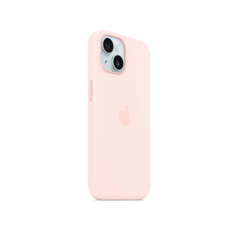 iPhone 15 coque silicone MagSafe Light — Rose