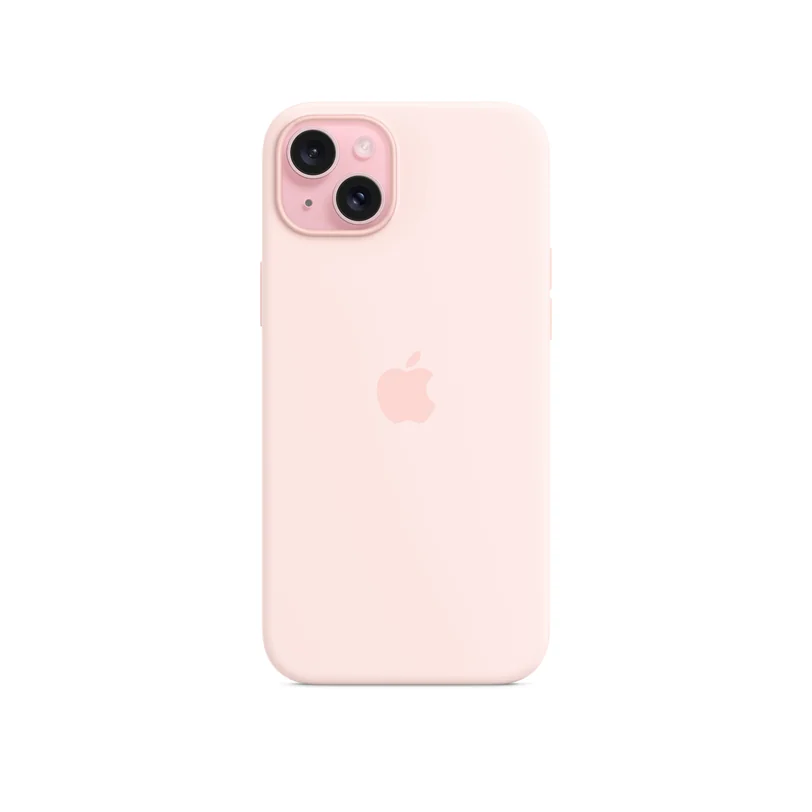 iPhone 15 Plus coque silicone MagSafe Light — Rose