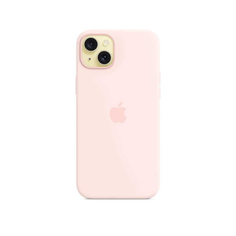 iPhone 15 Plus coque silicone MagSafe Light — Rose