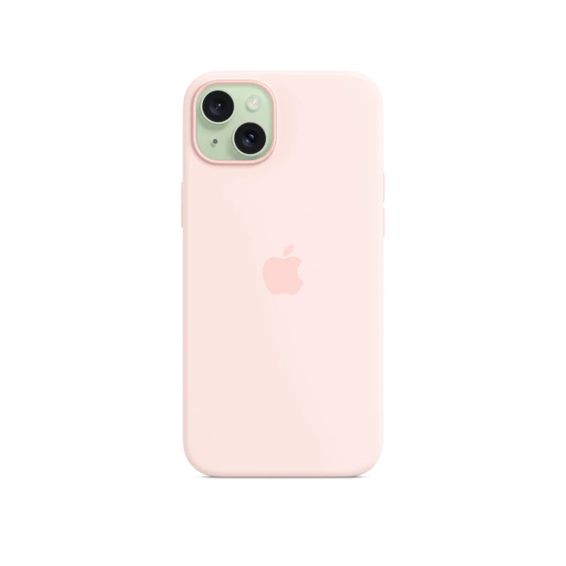 iPhone 15 Plus coque silicone MagSafe Light — Rose
