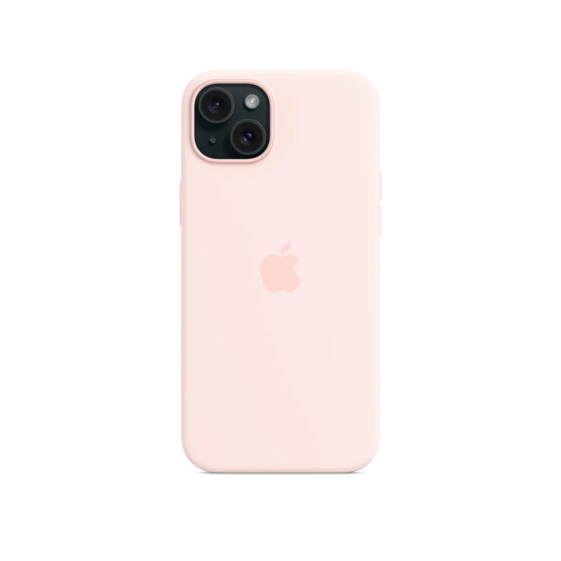 iPhone 15 Plus coque silicone MagSafe Light — Rose