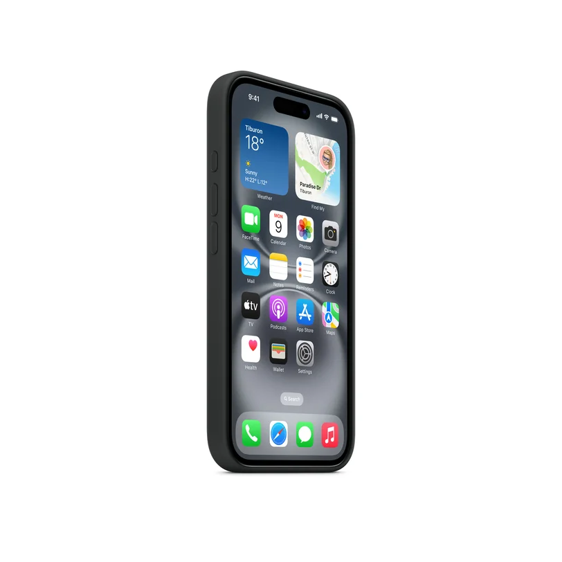 iPhone 16 coque silicone MagSafe — Noir