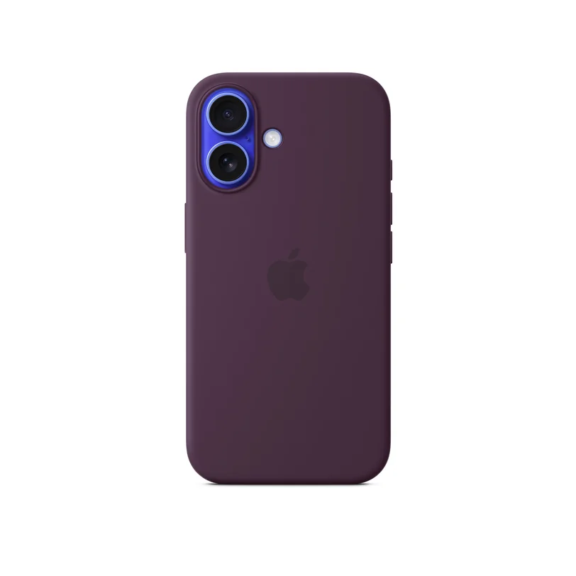 iPhone 16 coque silicone MagSafe Plum