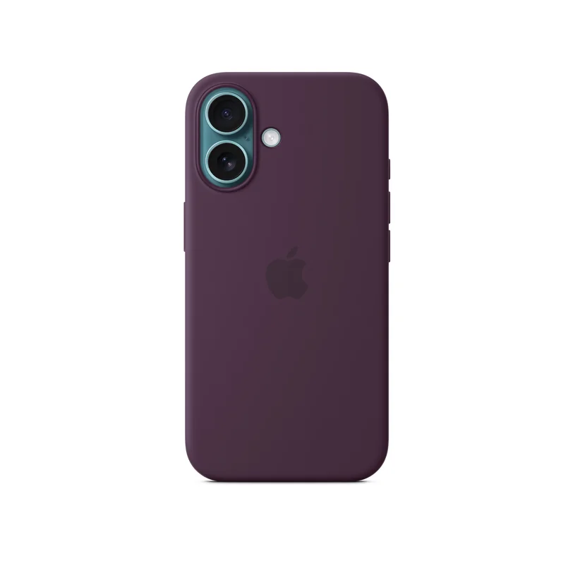 iPhone 16 coque silicone MagSafe Plum