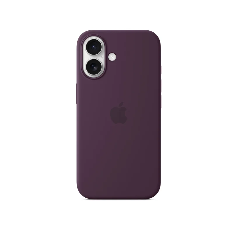 iPhone 16 coque silicone MagSafe Plum