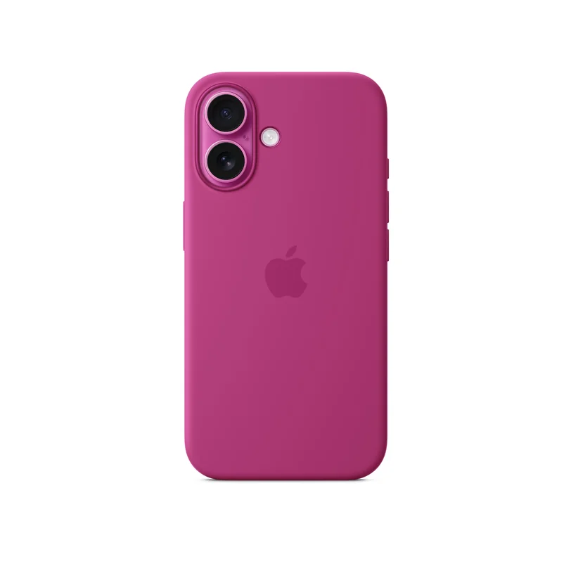 iPhone 16 coque silicone MagSafe — Fuchsia