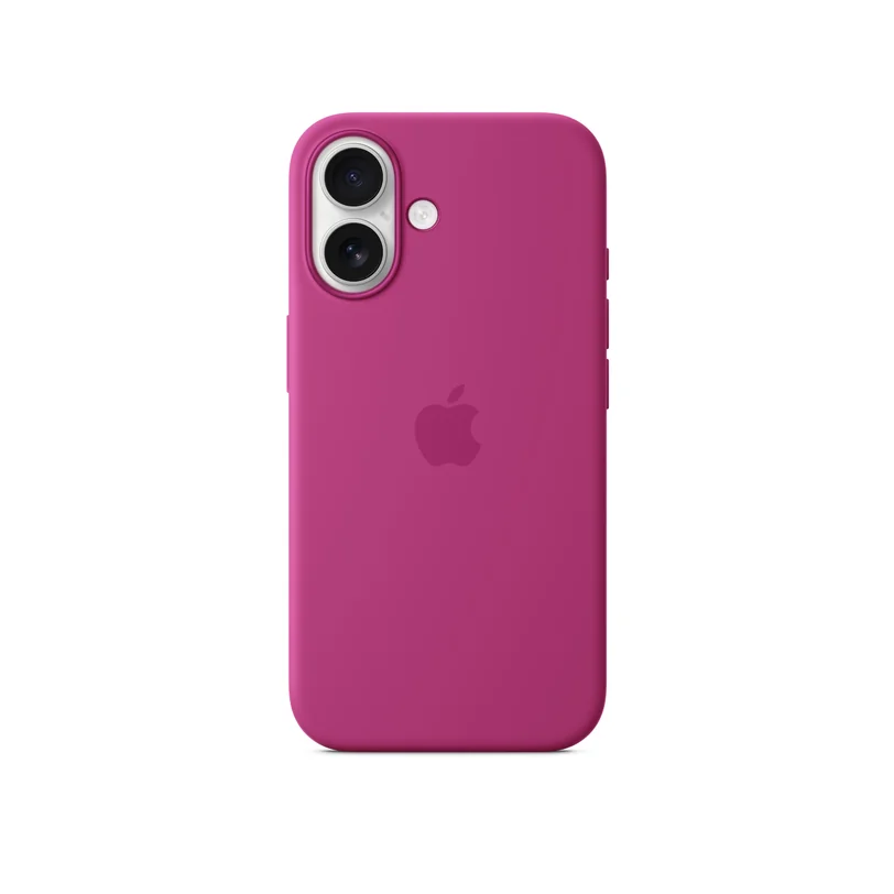 iPhone 16 coque silicone MagSafe — Fuchsia
