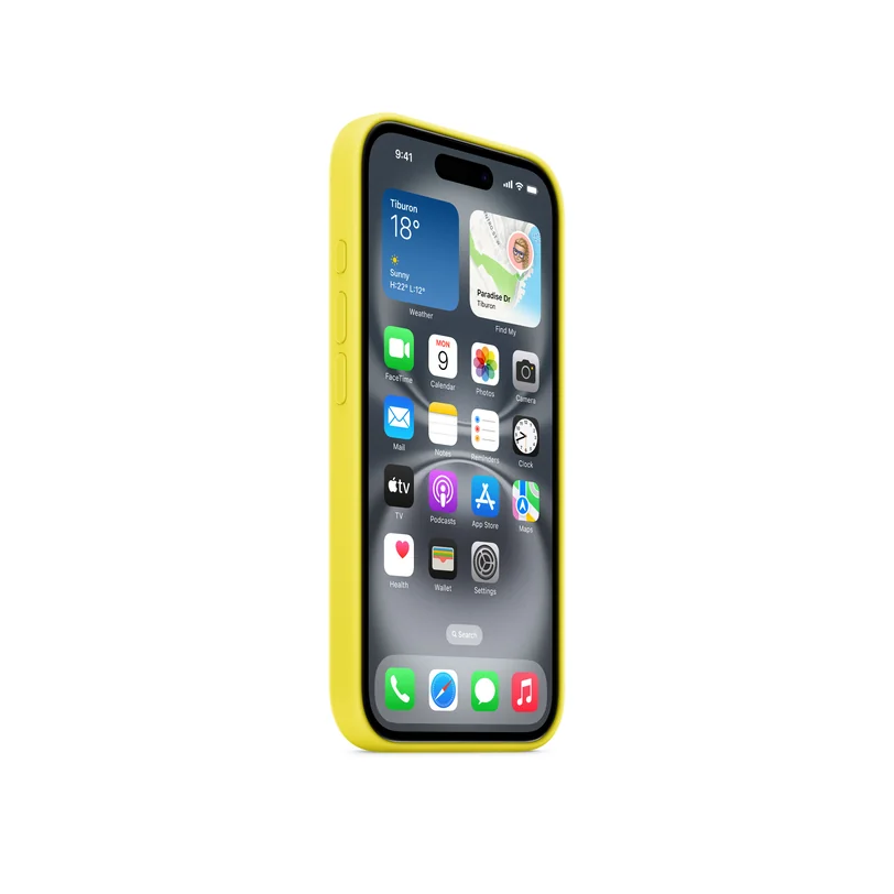 iPhone 16 coque silicone MagSafe — Fruit de l’étoile