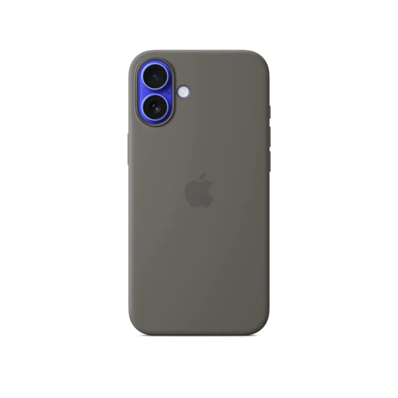 iPhone 16 Plus coque silicone MagSafe Stone — Gris sidéral