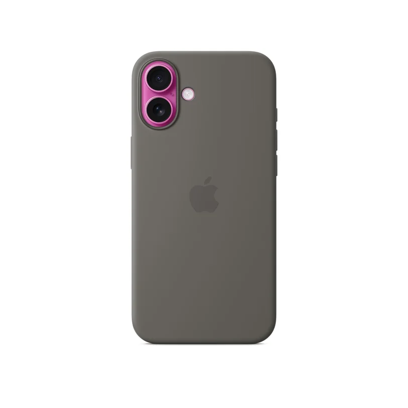 iPhone 16 Plus coque silicone MagSafe Stone — Gris sidéral