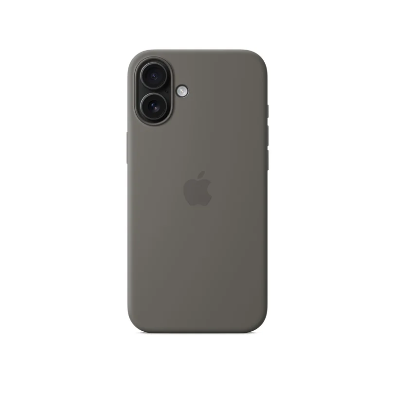 iPhone 16 Plus coque silicone MagSafe Stone — Gris sidéral