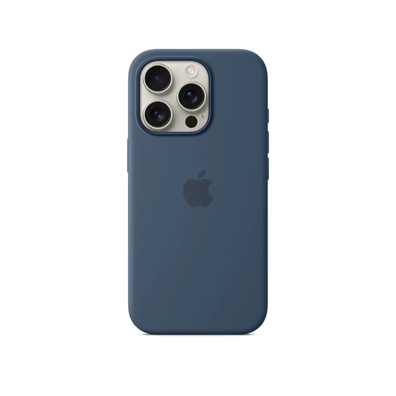 iPhone 16 Pro coque silicone MagSafe — Denim