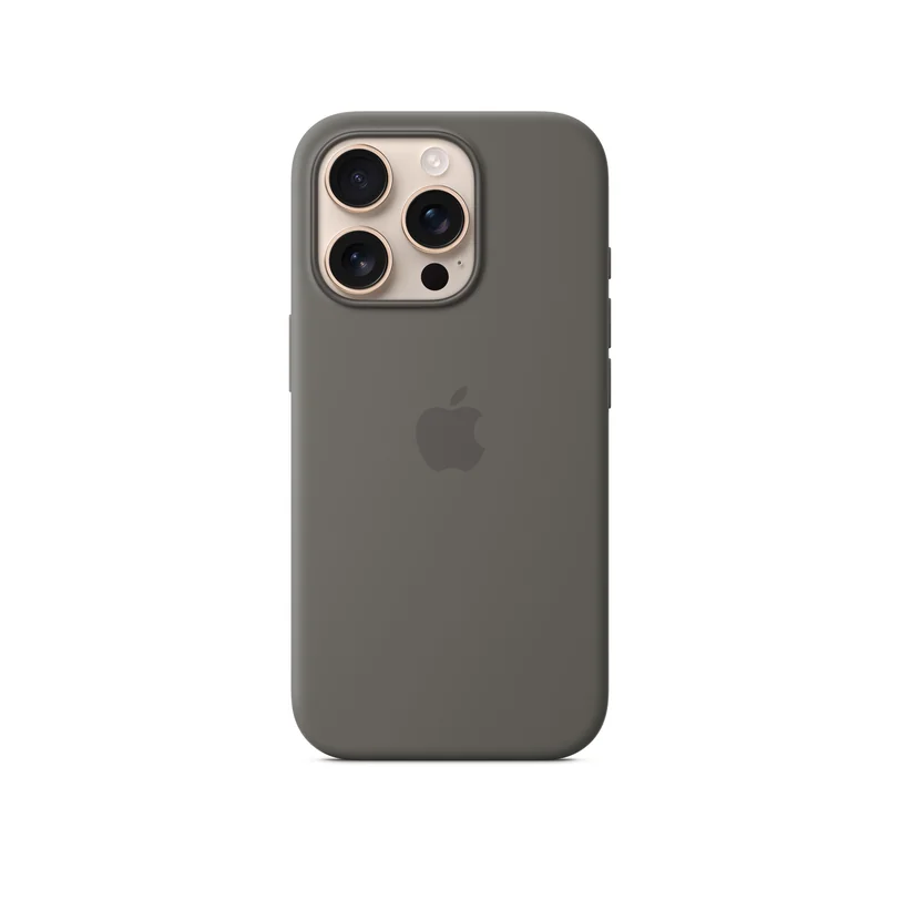 iPhone 16 Pro coque silicone MagSafe Stone — Gris sidéral