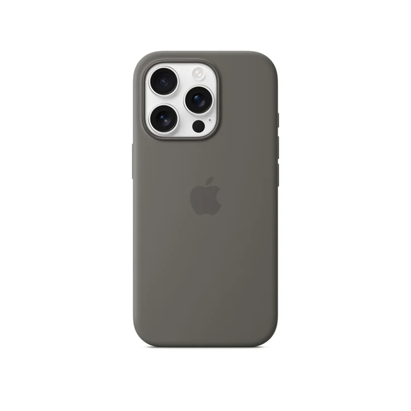 iPhone 16 Pro coque silicone MagSafe Stone — Gris sidéral