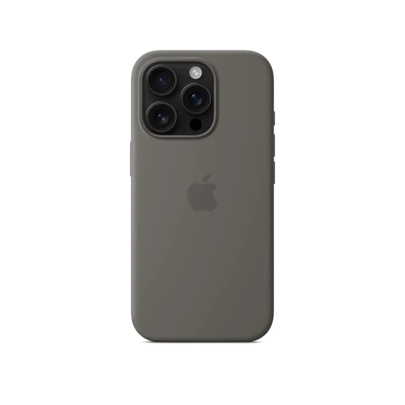 iPhone 16 Pro coque silicone MagSafe Stone — Gris sidéral