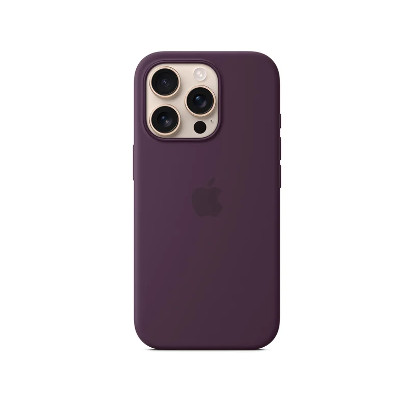 iPhone 16 Pro coque silicone MagSafe Plum
