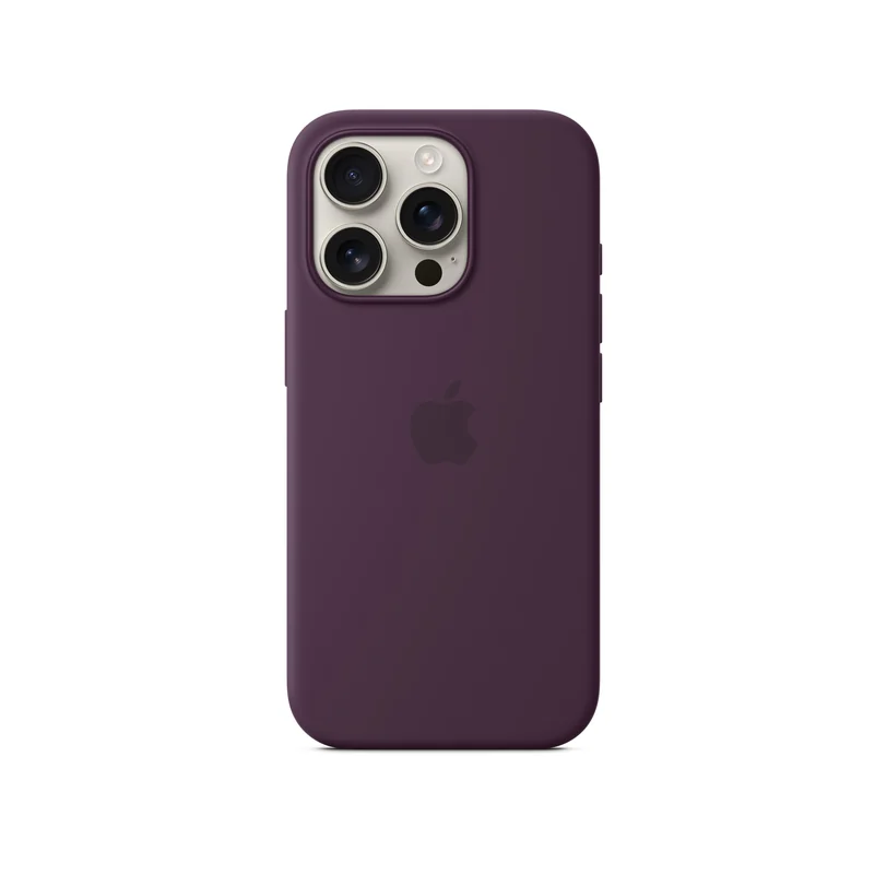 iPhone 16 Pro coque silicone MagSafe Plum