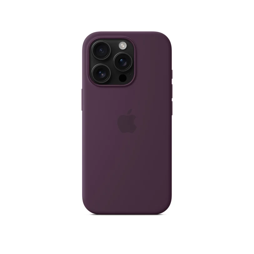 iPhone 16 Pro coque silicone MagSafe Plum