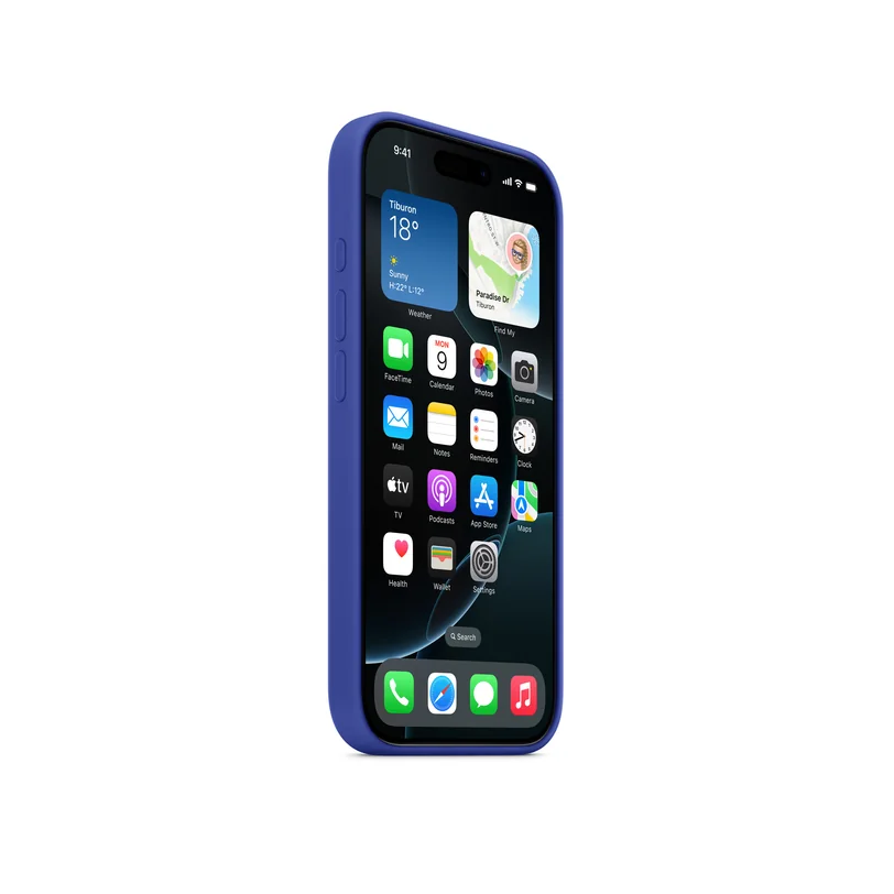 iPhone 16 Pro coque silicone MagSafe — Outremer
