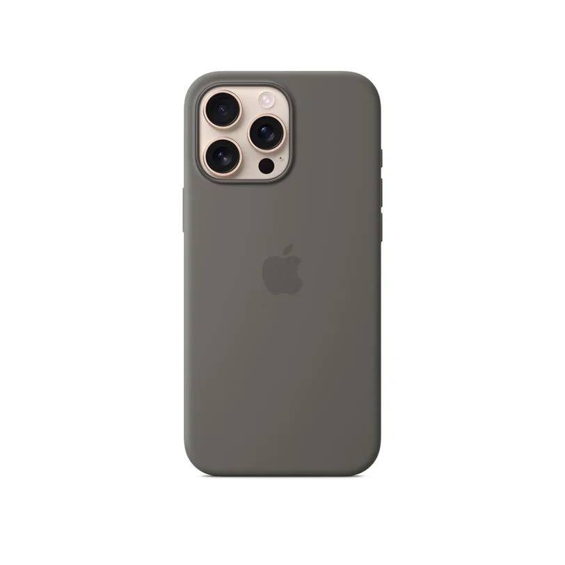 iPhone 16 Pro Max coque silicone MagSafe Stone — Gris sidéral