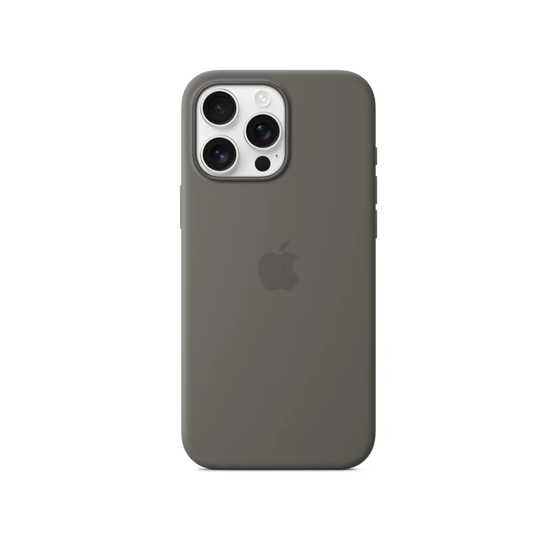 iPhone 16 Pro Max coque silicone MagSafe Stone — Gris sidéral