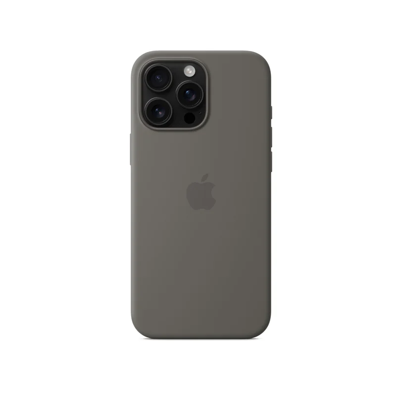 iPhone 16 Pro Max coque silicone MagSafe Stone — Gris sidéral