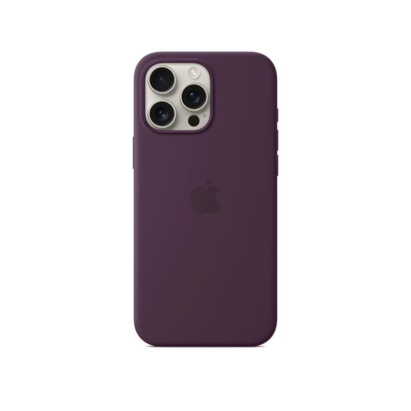iPhone 16 Pro Max coque silicone MagSafe Plum