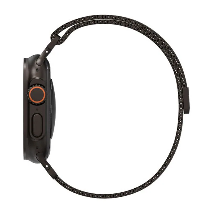 Bracelet Decoded Milan Traction pour Apple Watch Ultra 49 mm — Noir — vue 3