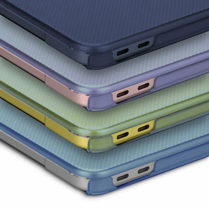 Coque Decoded clipsable recyclée pour MacBook Neo — Bleu marine givré — vue 4