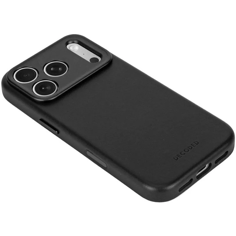 Coque Decoded en cuir MagSafe pour iPhone 18 Pro Max / 17 Pro Max — Noir — vue 6