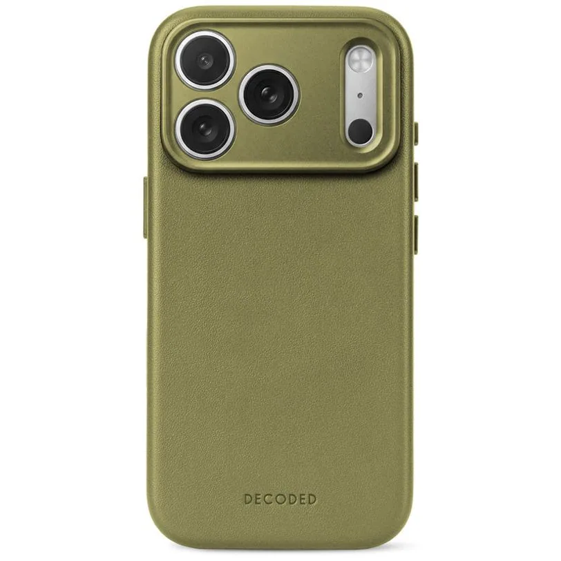 Coque Decoded en cuir MagSafe pour iPhone 18 Pro Max / 17 Pro Max — Vert mousse