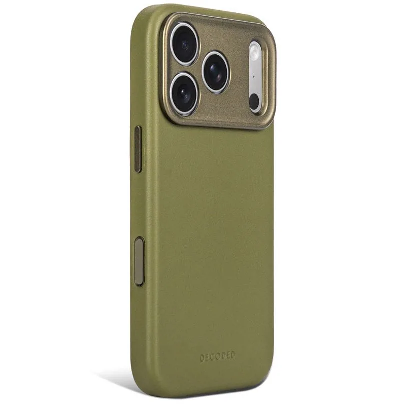 Coque Decoded en cuir MagSafe pour iPhone 18 Pro Max / 17 Pro Max — Vert mousse — vue 2