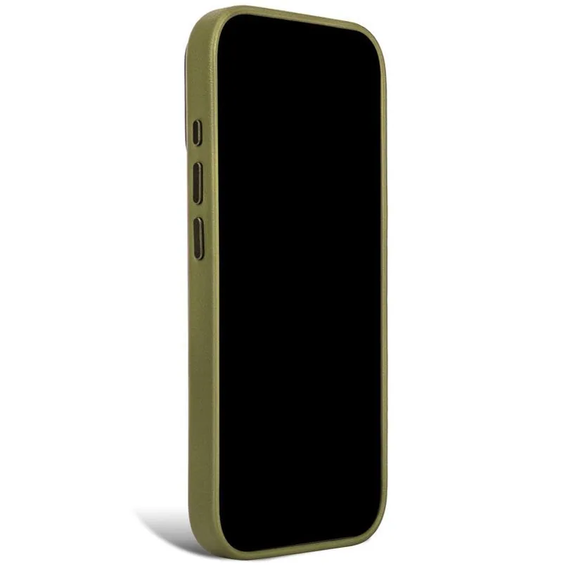 Coque Decoded en cuir MagSafe pour iPhone 18 Pro Max / 17 Pro Max — Vert mousse — vue 3