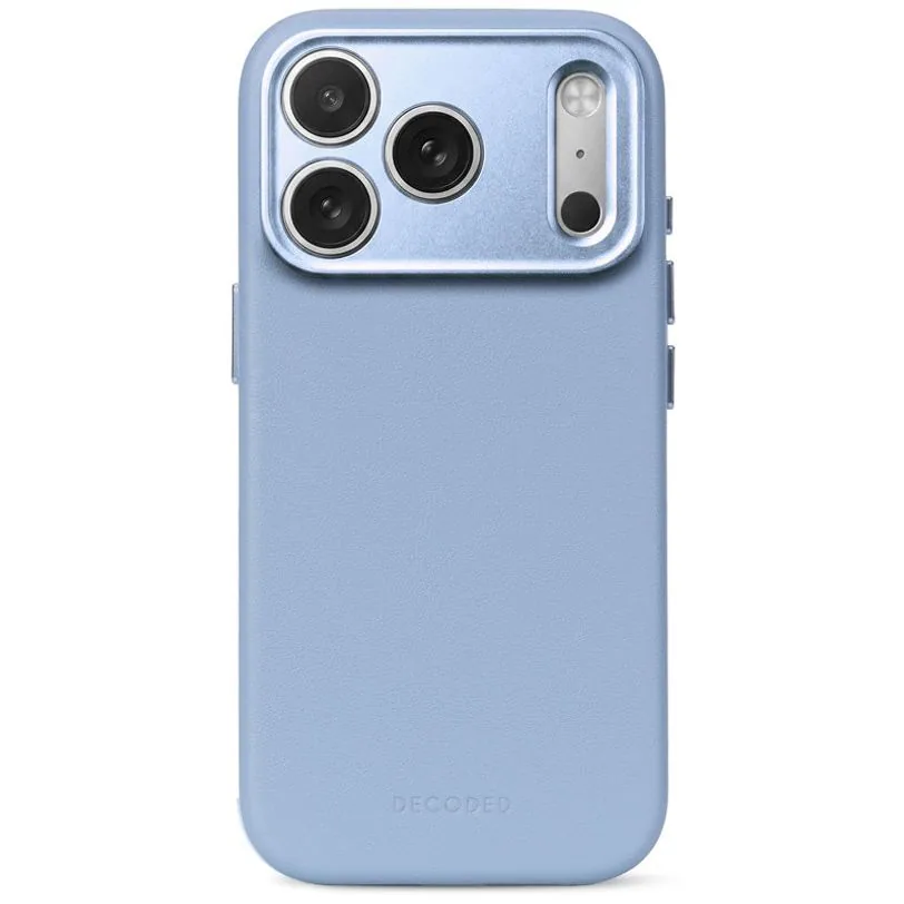 Coque Decoded en cuir MagSafe pour iPhone 18 Pro Max / 17 Pro Max — Bleu ciel