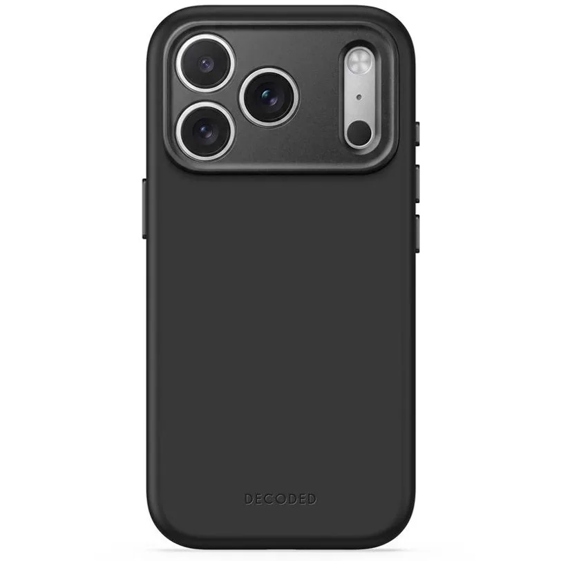 Coque Decoded silicone antimicrobienne MagSafe pour iPhone 18 Pro Max / 17 Pro Max — Noir carbone